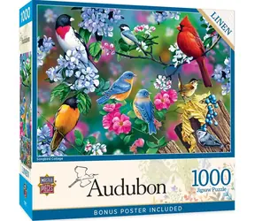 MASTERPIECES Puzzle Audubon: Koláž zpěvných ptáků / 1000 dílků / 68x49 cm
