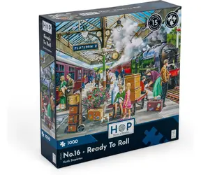 HOP Puzzle No.16: Připraveno k odjezdu / 1000 dílků / nepravidelné dílky / plakát A3