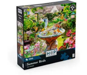 HOP Puzzle Letní ptactvo / 1000 dílků / nepravidelné dílky / plakát A3