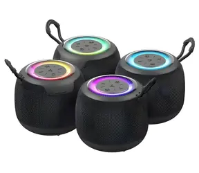 USAMS YX014 Yin černá / Reproduktor / Bluetooth 5.3 / 1200 mAh / RGB podsvícení