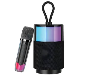 USAMS YX013 YIN / Reproduktor s bezdrátovým mikrofonem / Bluetooth 5.3 / Karaoke / LED podsvícení