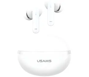 USAMS Echo E02 bílá / Bezdrátová sluchátka do uší / ANC/ENC / Bluetooth 5.3