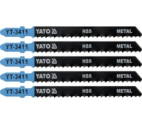 YATO List pilový do přímočaré pily na kov 100 mm / List pilový / TPI8 / 5 ks