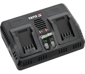 YATO Nabíječka 2x aku baterie 18 V / Dvouslotová nabíječka / 2x 18V / 2,2 A / Li-ion