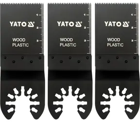 YATO Pilový list na ponorné řezy HCS 34 mm / Pilový list / pro multifunkční nářadí / dřevo, plast / sada 3 ks
