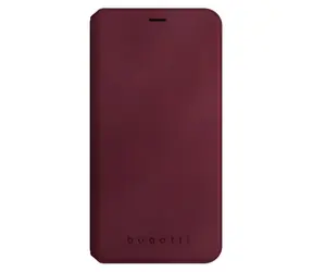 Bugatti BookCover Parigi malinová / Pouzdro / Apple iPhone X/Xs / Pravá kůže