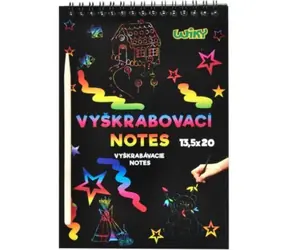 Vyškrabovací notes duhový / Škrabací obrázky / 20 x 13,5 cm / 12 listů / od 3 let