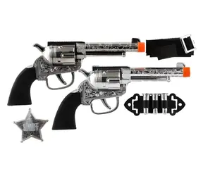 Kovbojská sada pistolí s pouzdrem a doplňky / od 3 let