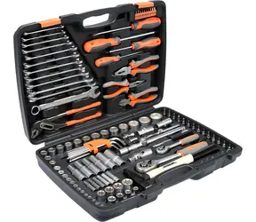STHOR Sada nářadí 1/2", 1/4" / Sada nářadí / 122 ks / CrV ocel / Kufřík