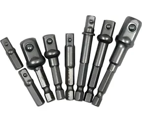YATO Sada adaptérů do vrtačky HEX 1/4" 8 ks / Adaptér / Na nástrčné hlavice / 1/4", 3/8", 1/2" / Ocel 40Cr