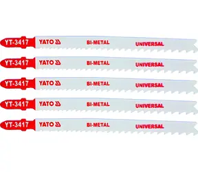 YATO List do přímočaré pily 130 mm UNI TPI10-5 / Pilový list / Bi-Metal / 5 ks