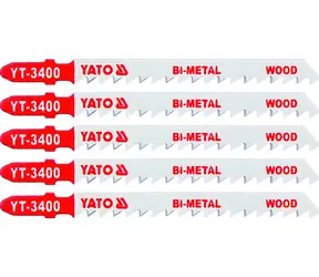 YATO List do přímočaré pily 100 mm na dřevo TPI6 / Pilový list / Bi-Metal / 5 ks