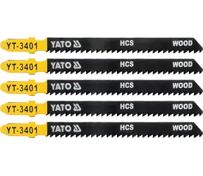 YATO List pilový do přímočaré pily 100 mm / Pilový list / Na dřevo / TPI10 / 5 ks