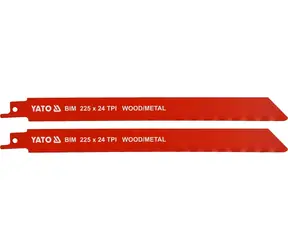 YATO Pilové listy BIM 225 mm 24 TPI 2 ks / Pilový list / Bi-Metal / 24 TPI / 2 ks