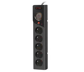 Armac Z5/50/CZ černá / Prodlužovací přívod / 5 zásuvek / 5 m kabel / 230V/10A