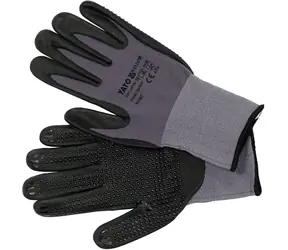 YATO Pracovní rukavice nylon-nitril vel. 10 černé / Pracovní rukavice / Nylon-nitril