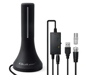 Vnitřní anténa DVB-T/T2 se zesilovačem signálu / Anténa / 4K / zisk 32 dBi / kabel 4 m