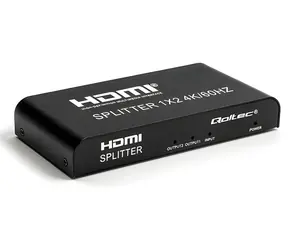 HDMI rozbočovač 1x2 černá / Rozbočovač / 2x HDMI výstup / 4K 60Hz / HDCP 2.2