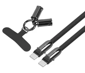 USB-C kabel 2v1 s poutkem 1.2 m černá