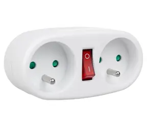 Rozdvojka do zásuvky MCE337E / Zásuvkový adaptér / 2x 230V / bez vypínače
