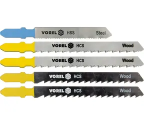 Vorel List do přímočaré pily / List pilový / 100/75 a 76/50 mm / dřevo, plast, kov / 5 ks