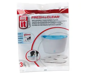 Dogit Náhradní filtr uhlí a molitan pro Fresh&Clear / Filtr do fontány / 3 ks