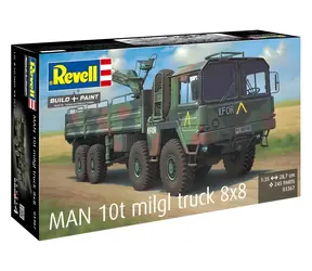 REVELL Model nákladního auta MAN 10T Milgl 8x8 / Plastikový model / Měřítko 1:35