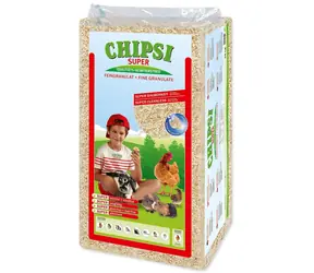 Chipsi Super / Hoblinové stelivo pro hlodavce / 145 l / 24 kg / Dřevo / Jemné / Bez vůně