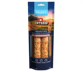 Ontario Protein losos / Žvýkací pamlsek / Velká rolka / 2 ks / 25,4 cm