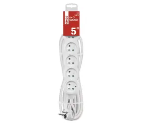 EMOS P0615R / Prodlužovací šňůra / 6 zásuvek / 5 m / 1,5 mm2 / bílá