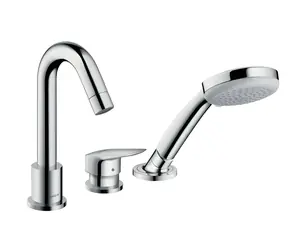 Hansgrohe Baterie na okraj vany chrom / Vanová baterie / 3-otvorová instalace