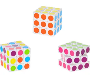 BRAIN GAMES Hlavolam kostka mini s tečkami / 3x3x3 / 3,5 cm