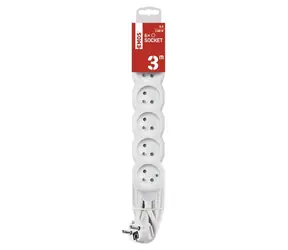 EMOS P0613R / Prodlužovací šňůra / 6 zásuvek / 3 m / 1,5 mm2 / bílá
