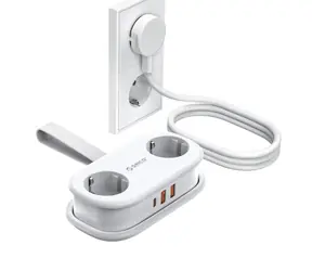 Orico AP3 bílá / Prodlužovací panel / 2x AC + 2x USB-A + 1x USB-C / GaN 20W