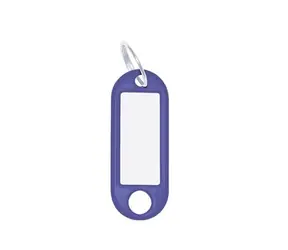 WEDO Klíčenka s výměnným štítkem 18 mm modrá / Klíčenka / Plast / 10 ks