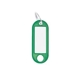WEDO Klíčenka s výměnným štítkem 18 mm zelená / Klíčenka / Plast / 10 ks