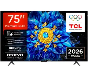 75" TCL 75P8L černá / Televize / QLED / 4K UHD / 144Hz / Google TV / Wi-Fi / Bluetooth
