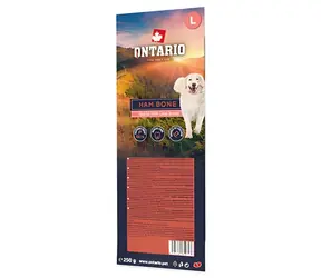 ONTARIO Pochoutka kost šunková L / Žvýkací pamlsek pro psy / nad 25 kg