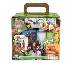 TUBAN Tubi Jelly Kreativní set s akváriem XL Dinosauři / 3D gelové figurky / 6 barevných gelů / Hračka roku 2021