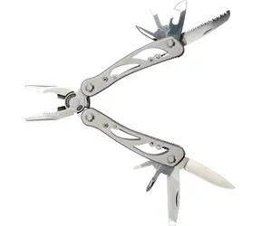 YATO Multifunkční nůž 9 funkcí nerez 160 mm / Multitool / Nerezová ocel / Pouzdro na opasek