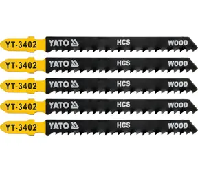 YATO List pilový do přímočaré pily 100 mm na dřevo / Pilový list / TPI8 / 5 ks