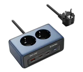 Colorway Prodlužovací přívod s přepěťovou ochranou / Prodlužovací přívod 230V / 2x Schuko / 2x USB-C 45W / 1x USB-A / 2m