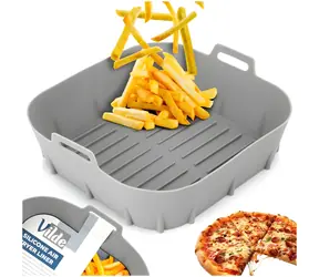 Orion Silikonová vložka do fritézy Air Fryer šedá / Vložka do fritézy / čtvercová / 22 x 22 cm