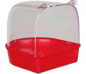 TRIXIE Koupelna pro ptáky půlkruhová 14x14x15 cm / Koupelna pro ptáky / plast / andulky, kanárci, exoti