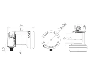Inverto HOME PRO Universal Single / LNB / Universal / 1 výstup