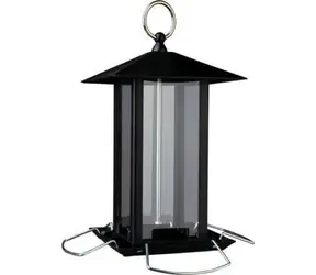 TRIXIE Závěsné kovové krmítko 1000 ml / Krmítko pro ptáky / průměr 20 cm / černá