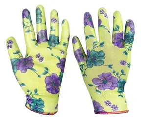 Garvia NITRILE Flowers zelená / Zahradní rukavice / Velikost 9
