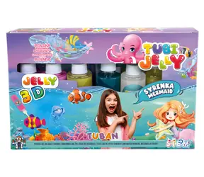 TUBAN Kreativní sada Tubi Jelly Mořská panna XL / 6 barevných gelů / 3D gelové figurky