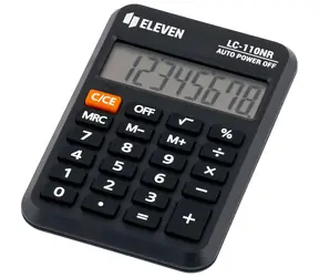 Eleven LC110NR černá / Kalkulačka / kapesní / 8místná / bateriové napájení