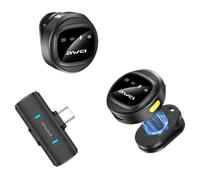 AWEI MK3 Duo černá / Klopový mikrofon / bezdrátový